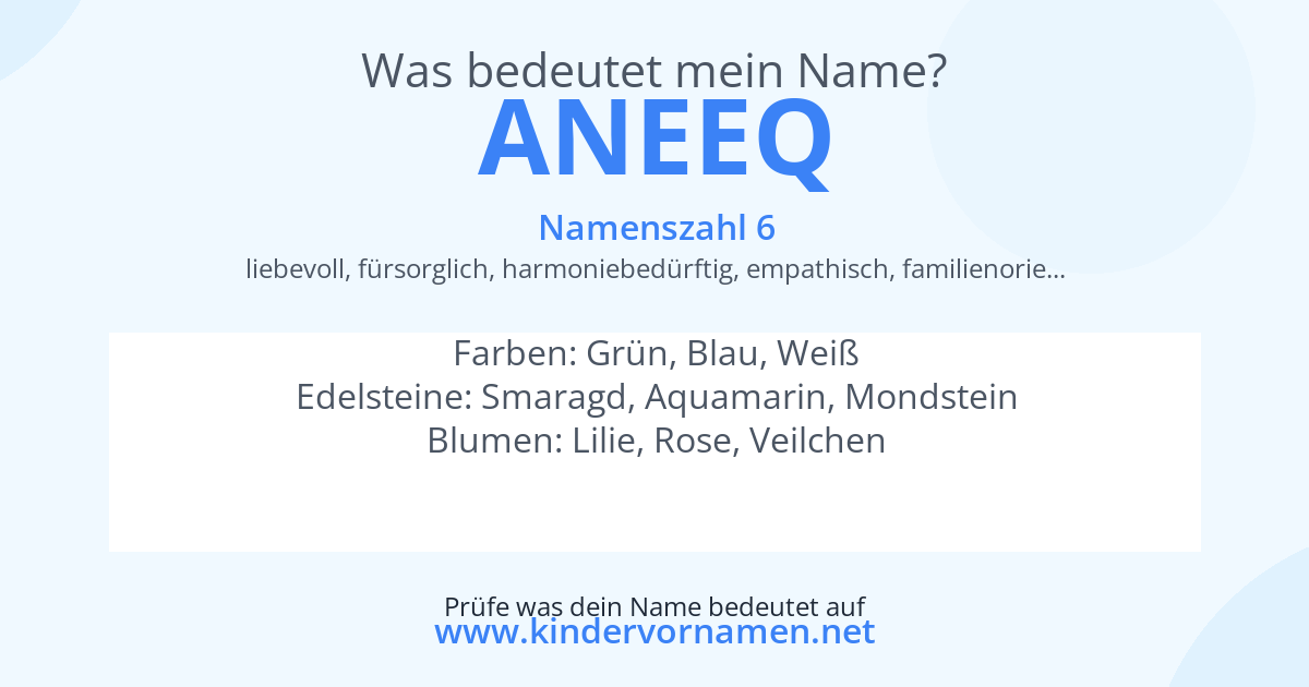 Was bedeutet der Name Aneeq?