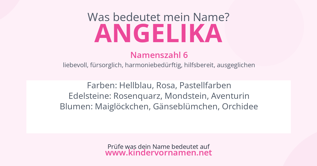 Was bedeutet der Name Angelika?