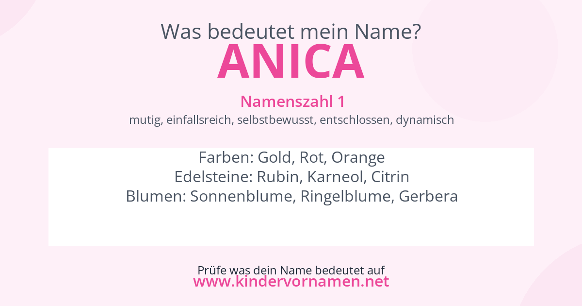 Was bedeutet der Name Anica?