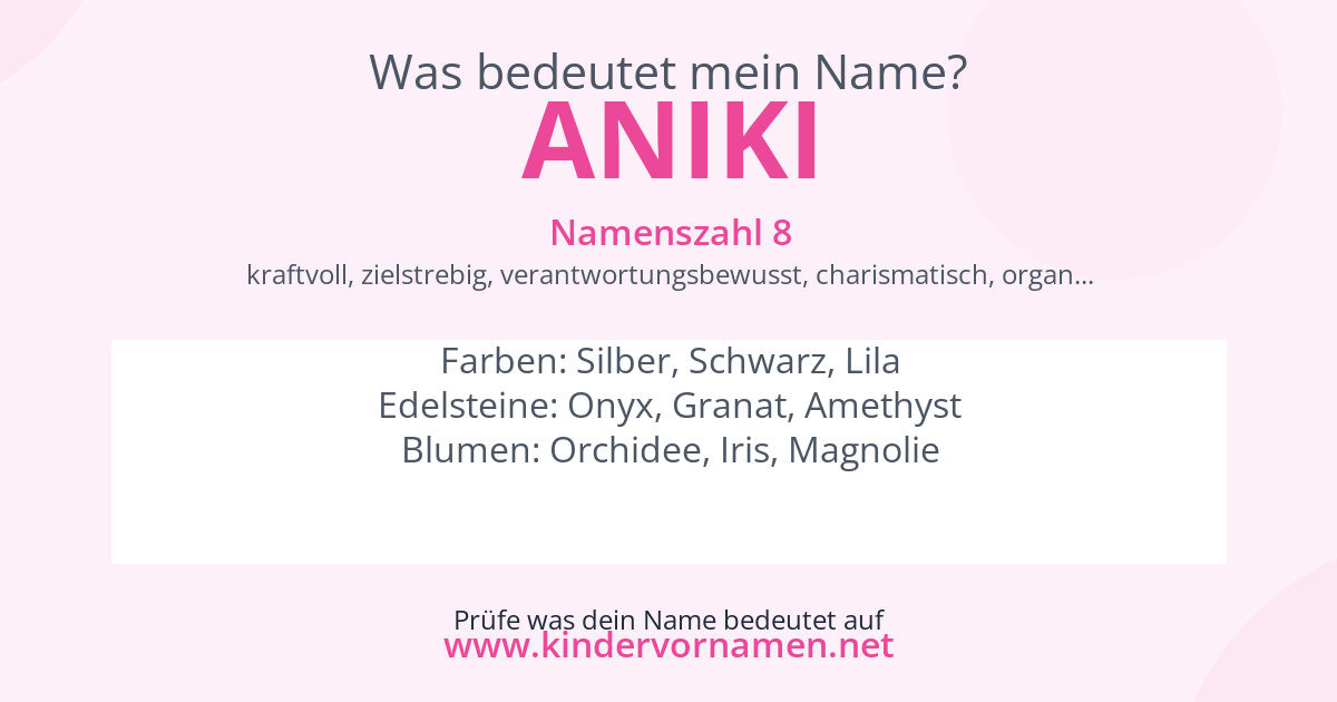 Was bedeutet der Name Aniki?