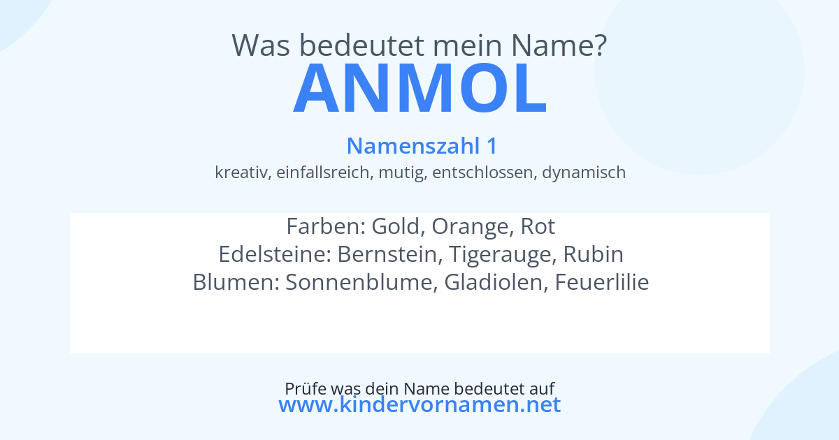 Was bedeutet der Name Anmol?