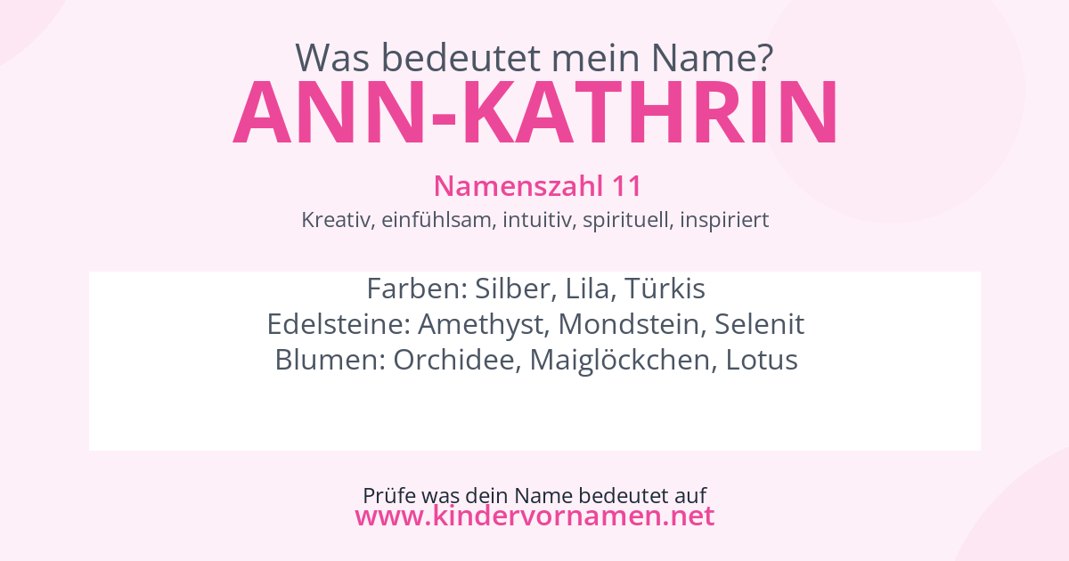 Was bedeutet der Name Ann-Kathrin?