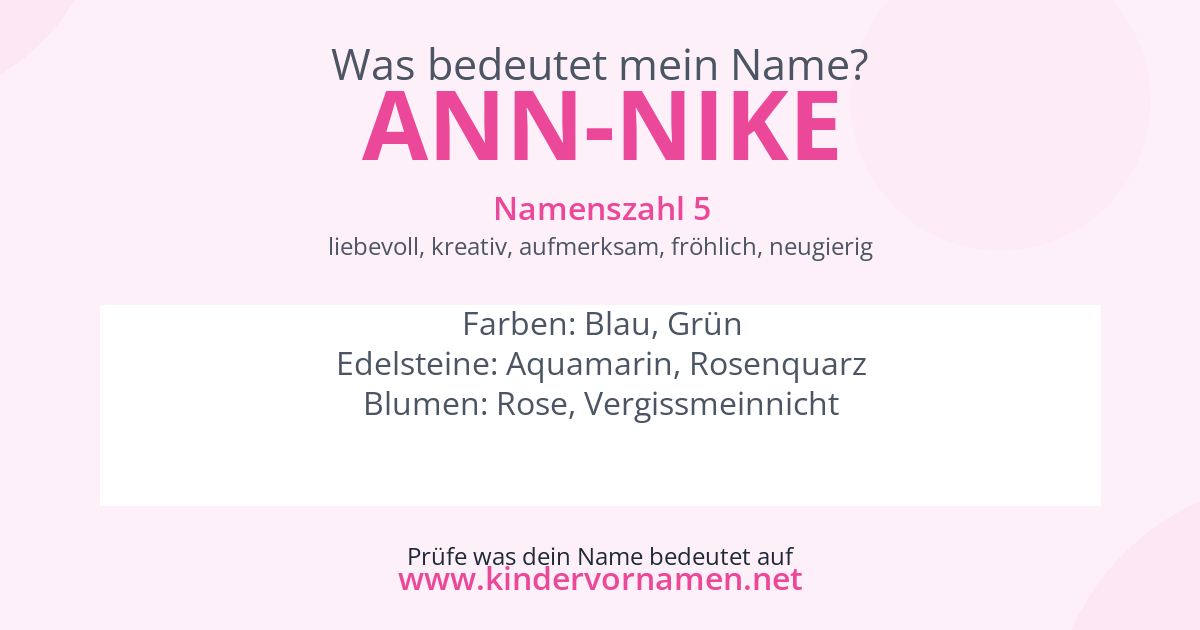 Was bedeutet der Name Ann-Nike?