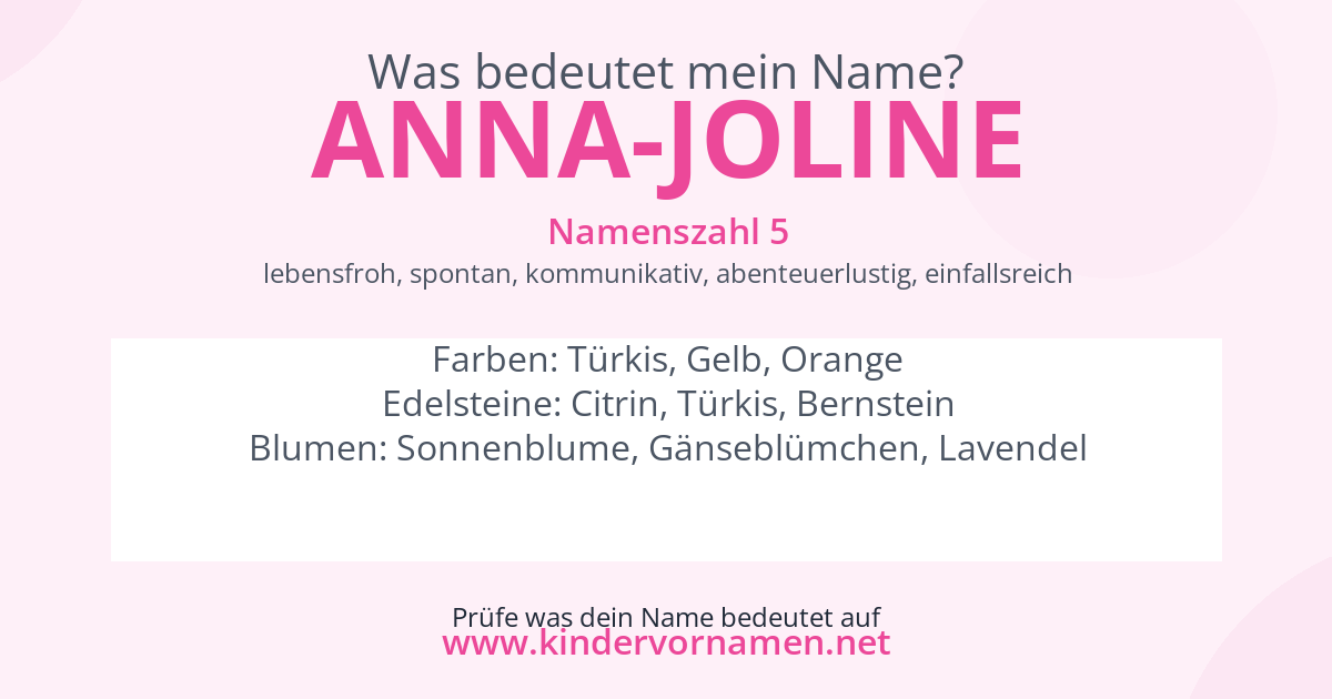 Was bedeutet der Name Anna-Joline?