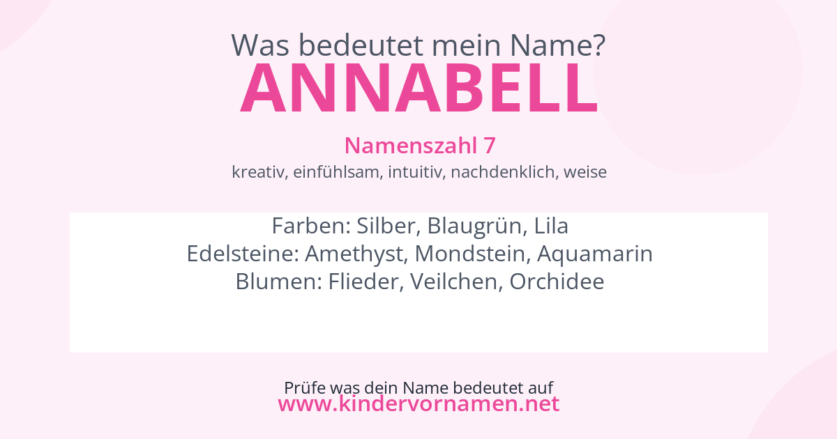 Was bedeutet der Name Annabell?