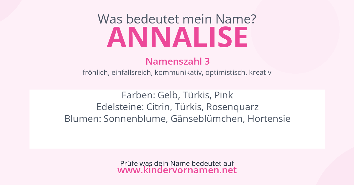 Was bedeutet der Name Annalise?