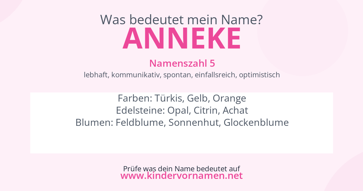 Was bedeutet der Name Anneke?