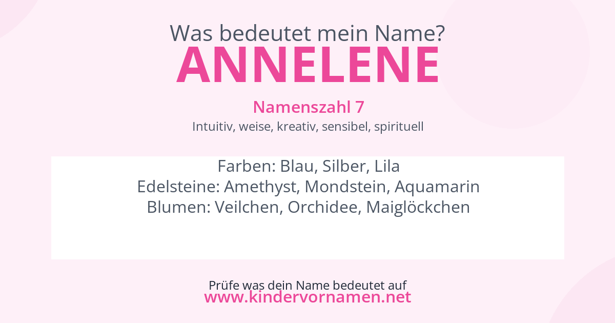 Was bedeutet der Name Annelene?