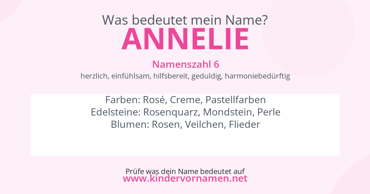 Was bedeutet der Name Annelie?