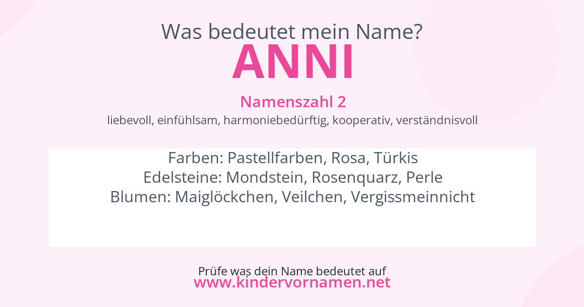 Was bedeutet der Name Anni?
