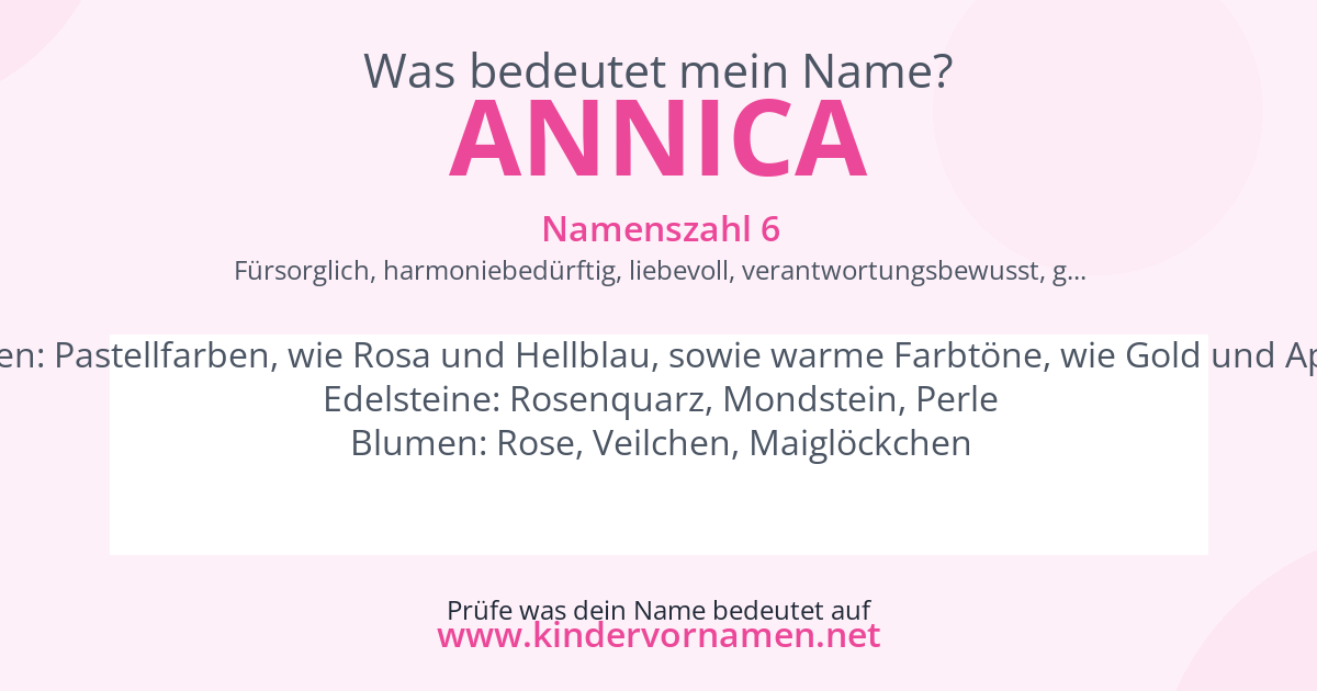 Was bedeutet der Name Annica?