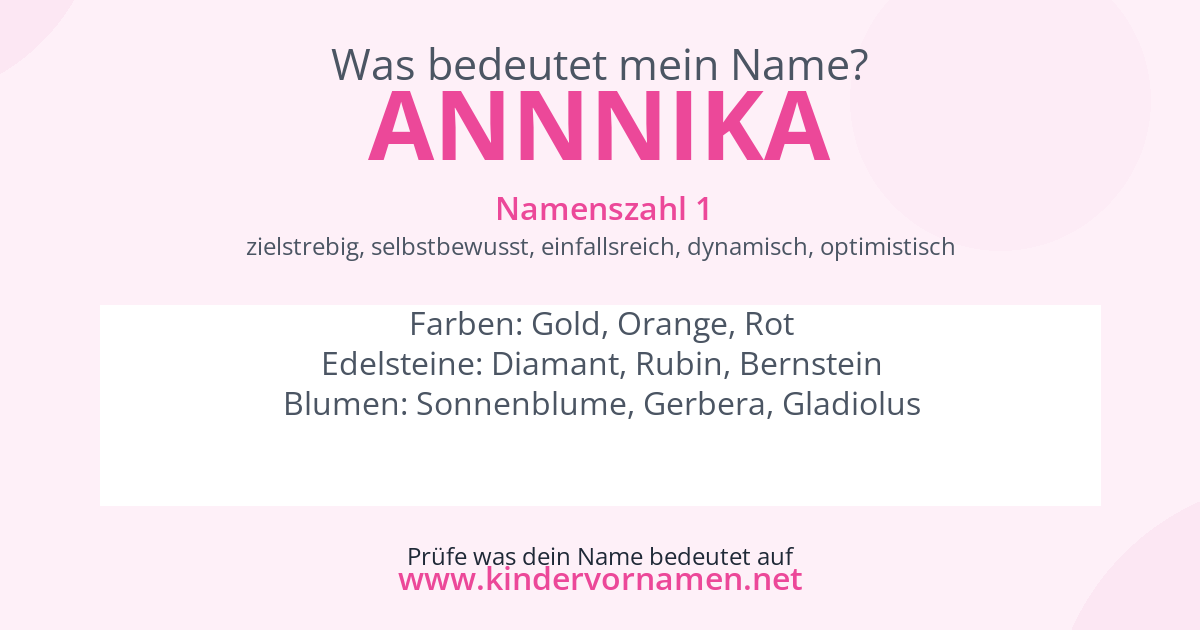 Was bedeutet der Name Annnika?