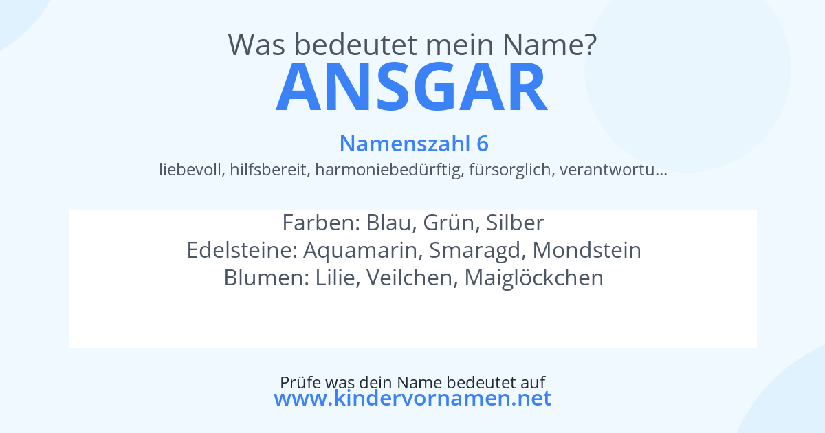 Was bedeutet der Name Ansgar?