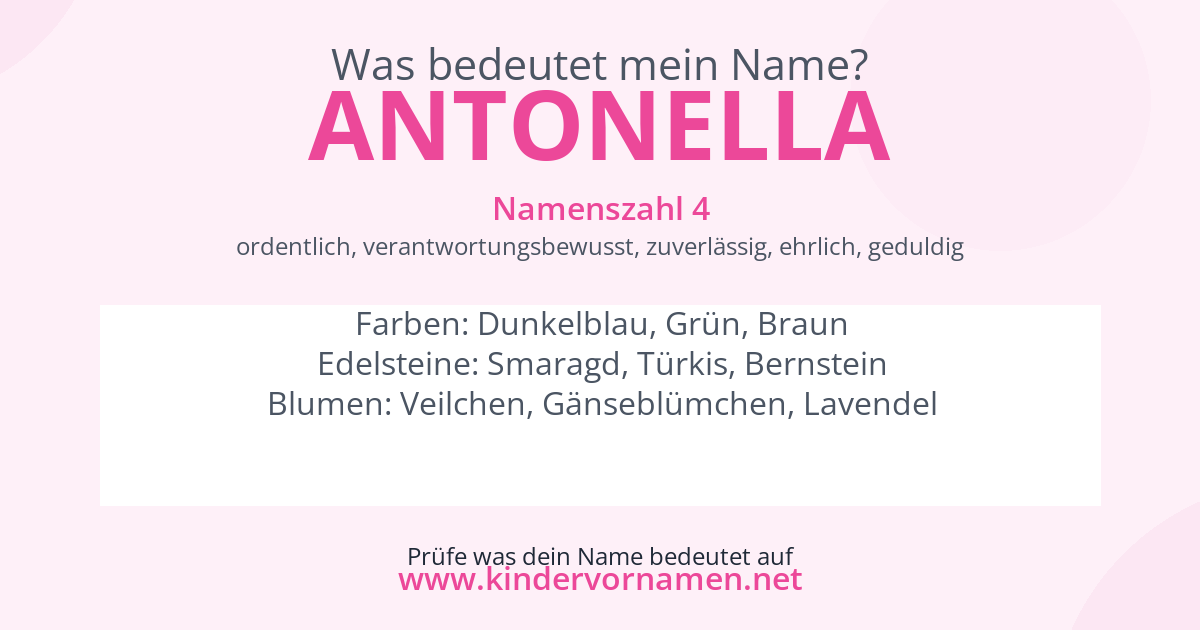 Was bedeutet der Name Antonella?