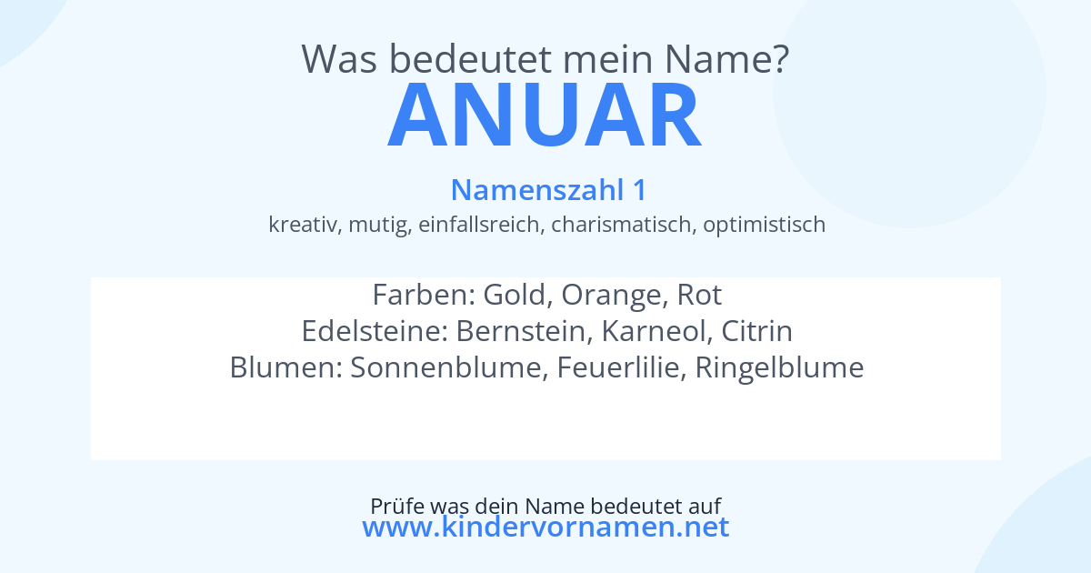 Was bedeutet der Name Anuar?