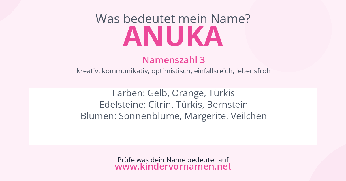 Was bedeutet der Name Anuka?