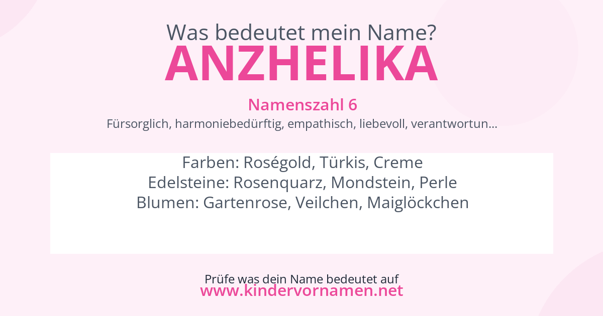 Was bedeutet der Name Anzhelika?