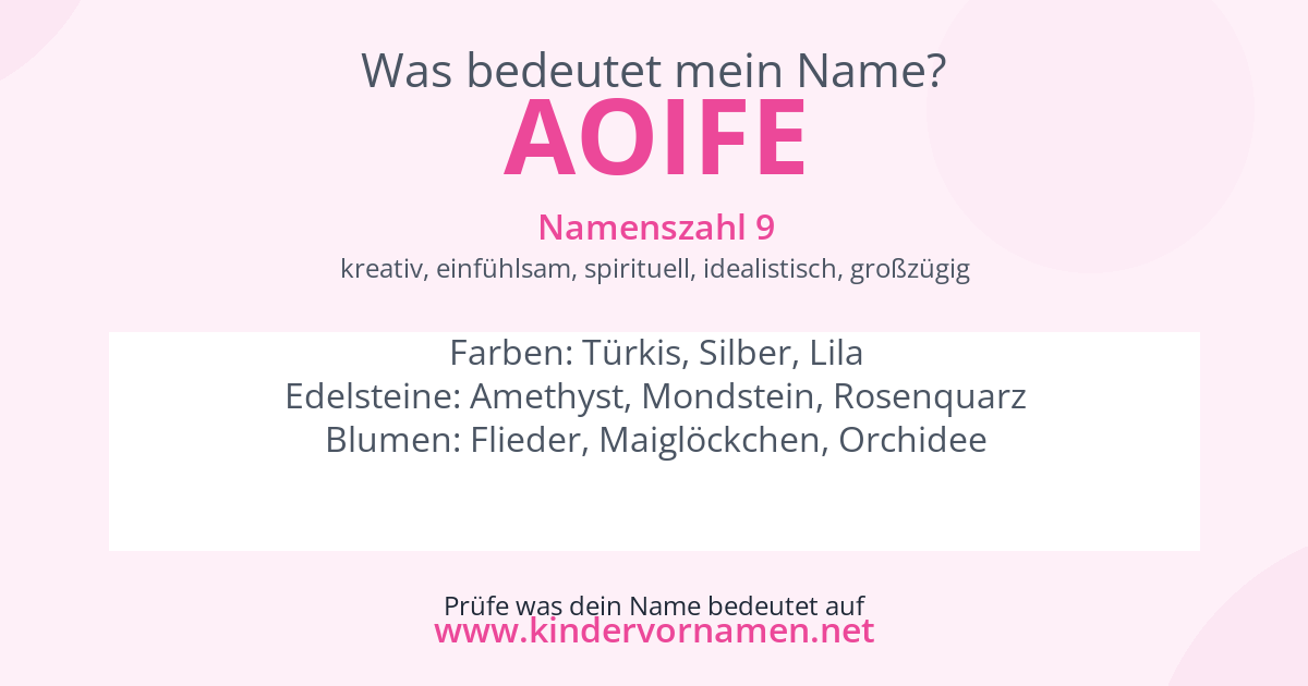 Was bedeutet der Name Aoife?