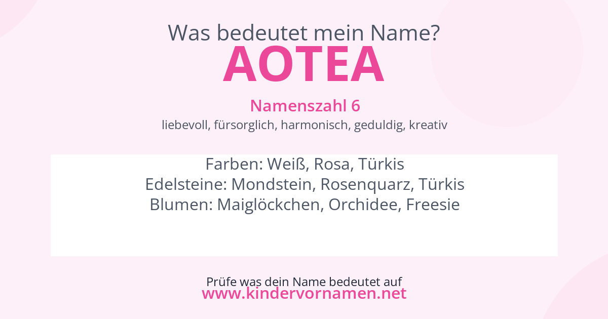 Was bedeutet der Name Aotea?
