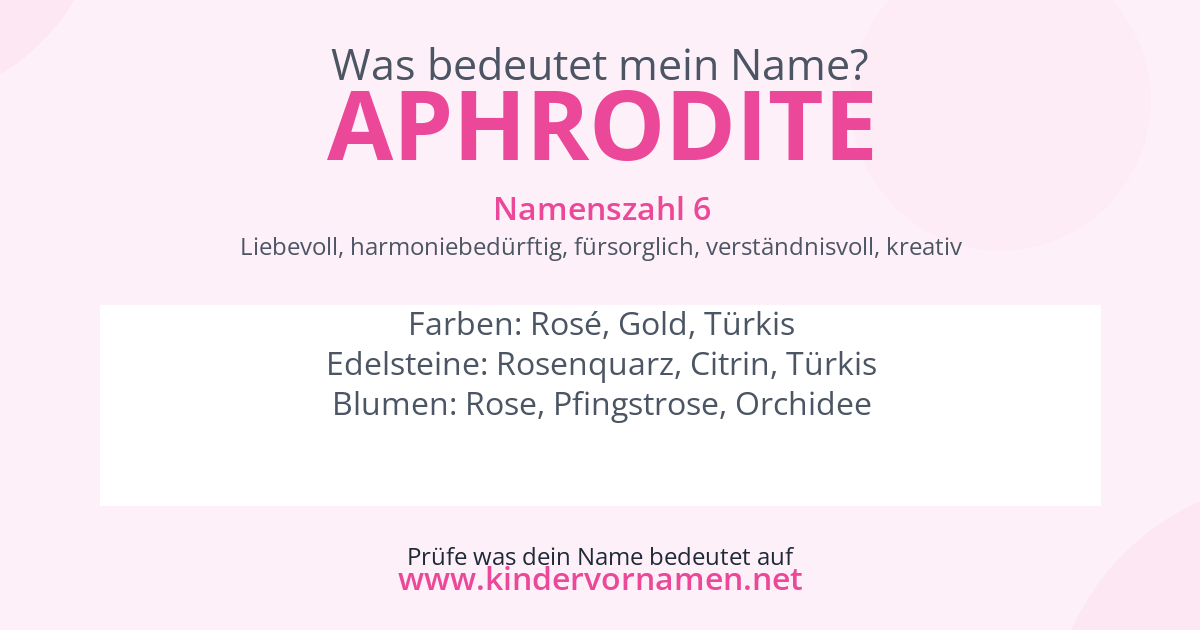 Was bedeutet der Name Aphrodite?