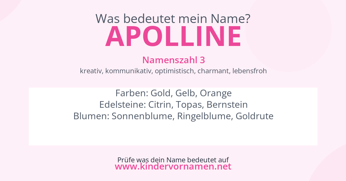 Was bedeutet der Name Apolline?