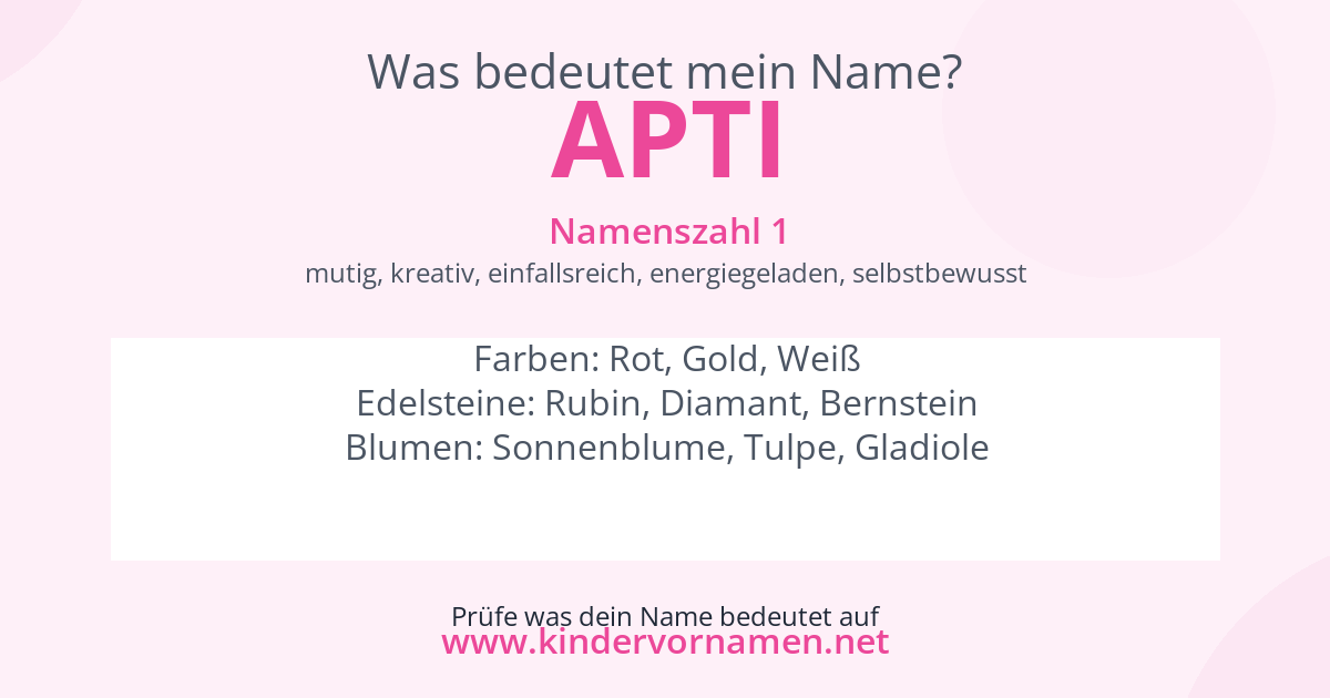 Was bedeutet der Name Apti?