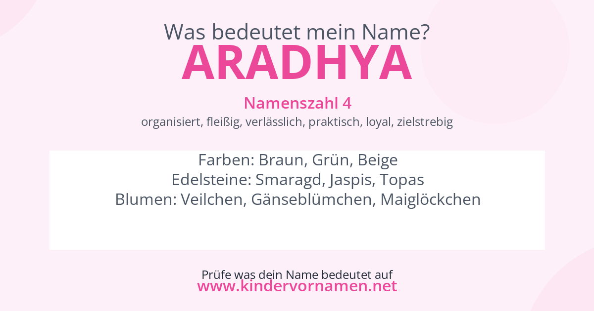 Was bedeutet der Name Aradhya?