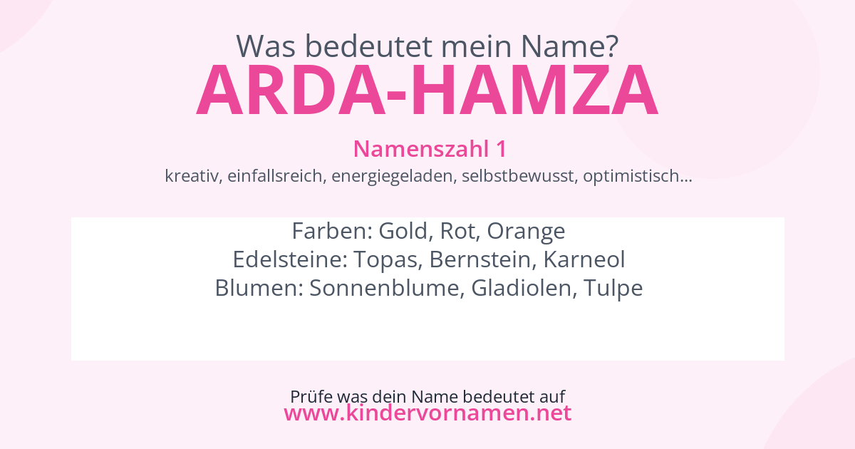Was bedeutet der Name Arda-Hamza?