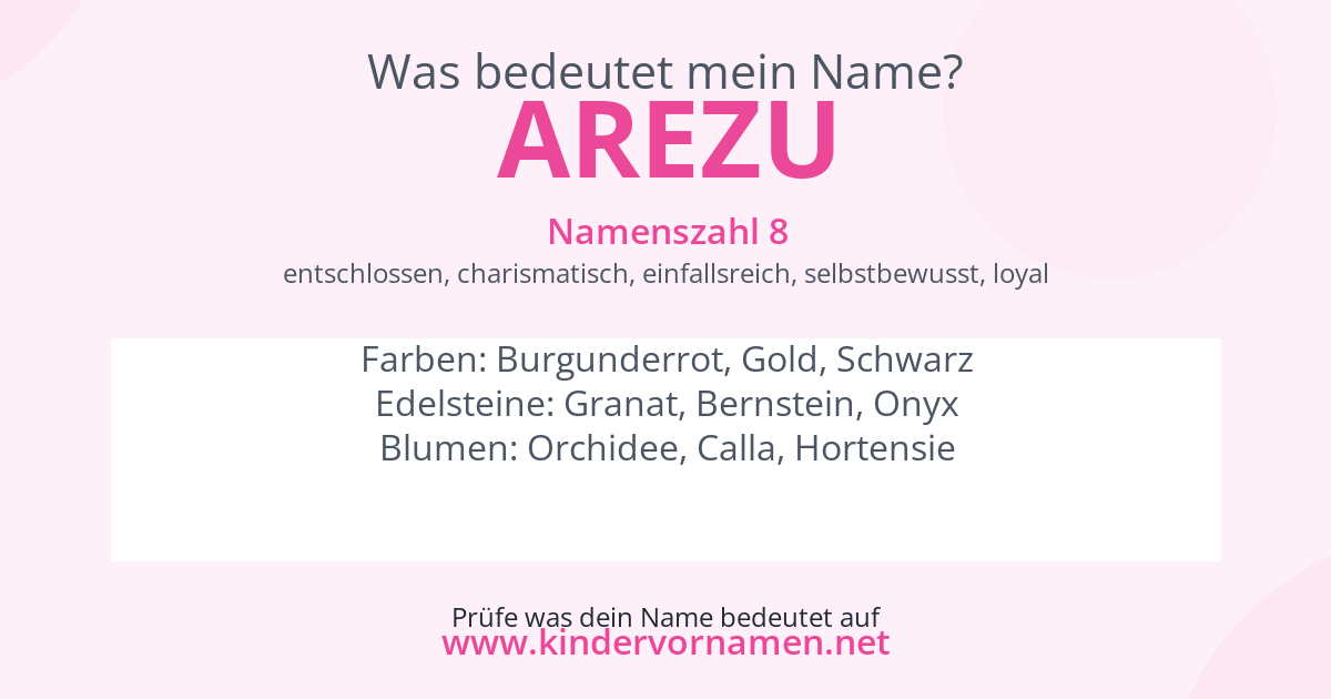 Was bedeutet der Name Arezu?
