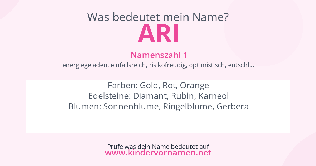 Was bedeutet der Name Ari?