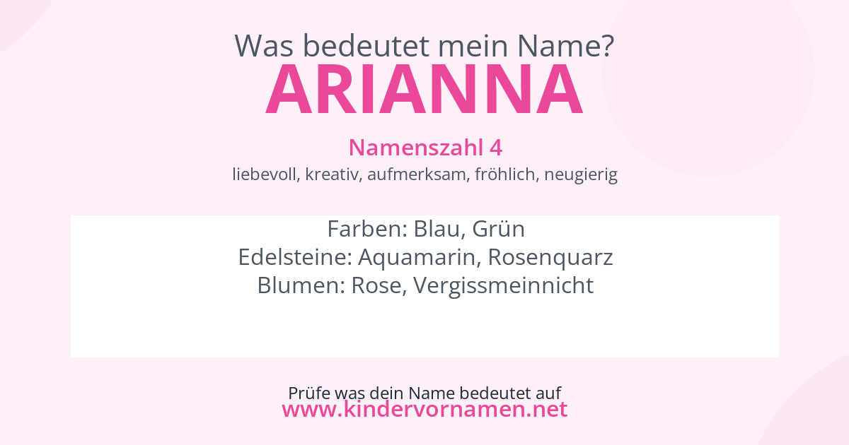 Was bedeutet der Name Arianna?