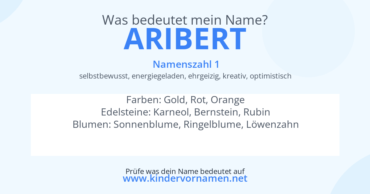 Was bedeutet der Name Aribert?