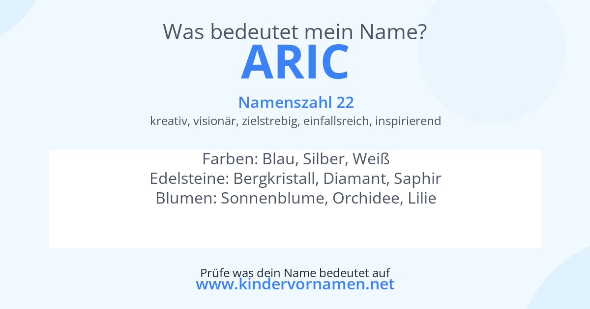 Was bedeutet der Name Aric?