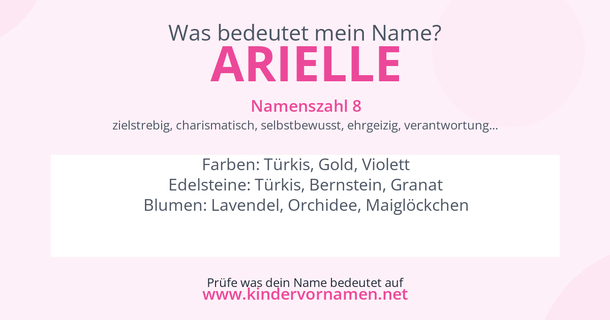 Was bedeutet der Name Arielle?