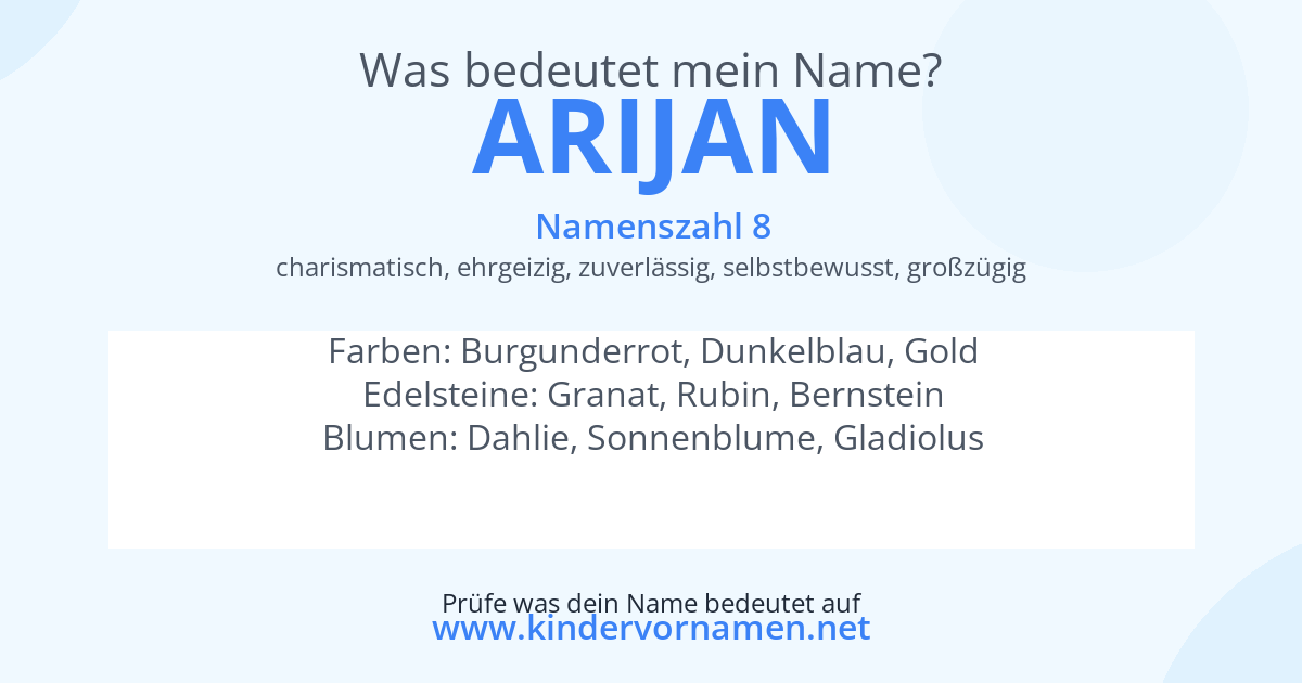 Was bedeutet der Name Arijan?