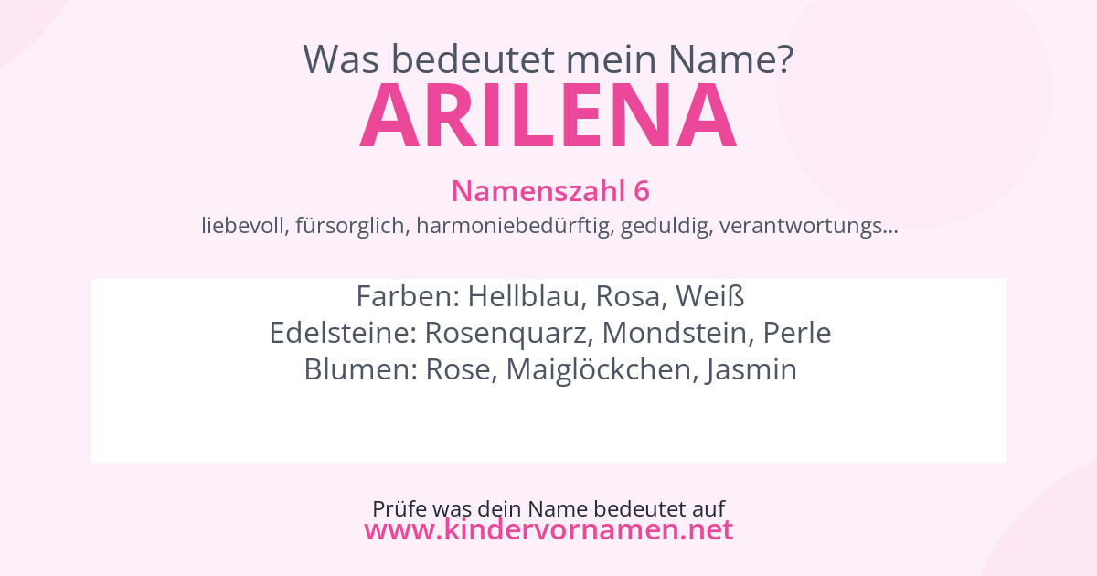 Was bedeutet der Name Arilena?