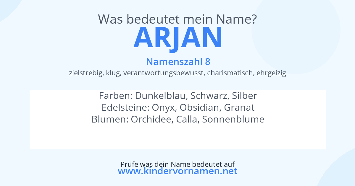 Was bedeutet der Name Arjan?