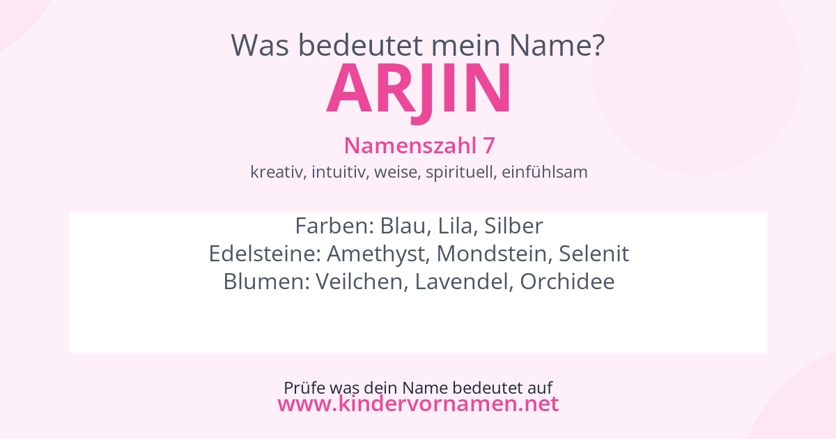Was bedeutet der Name Arjin?