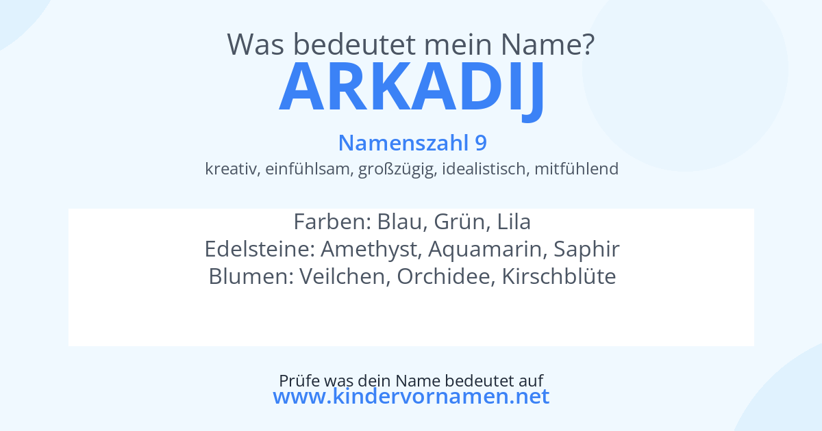 Was bedeutet der Name Arkadij?