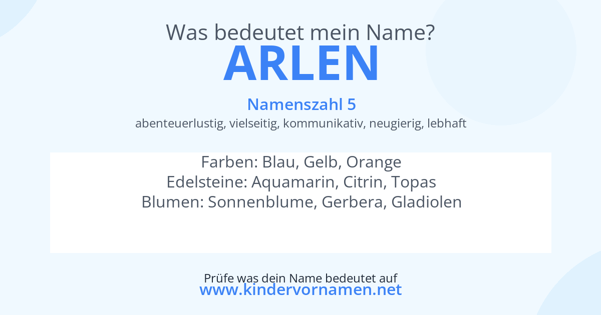 Was bedeutet der Name Arlen?