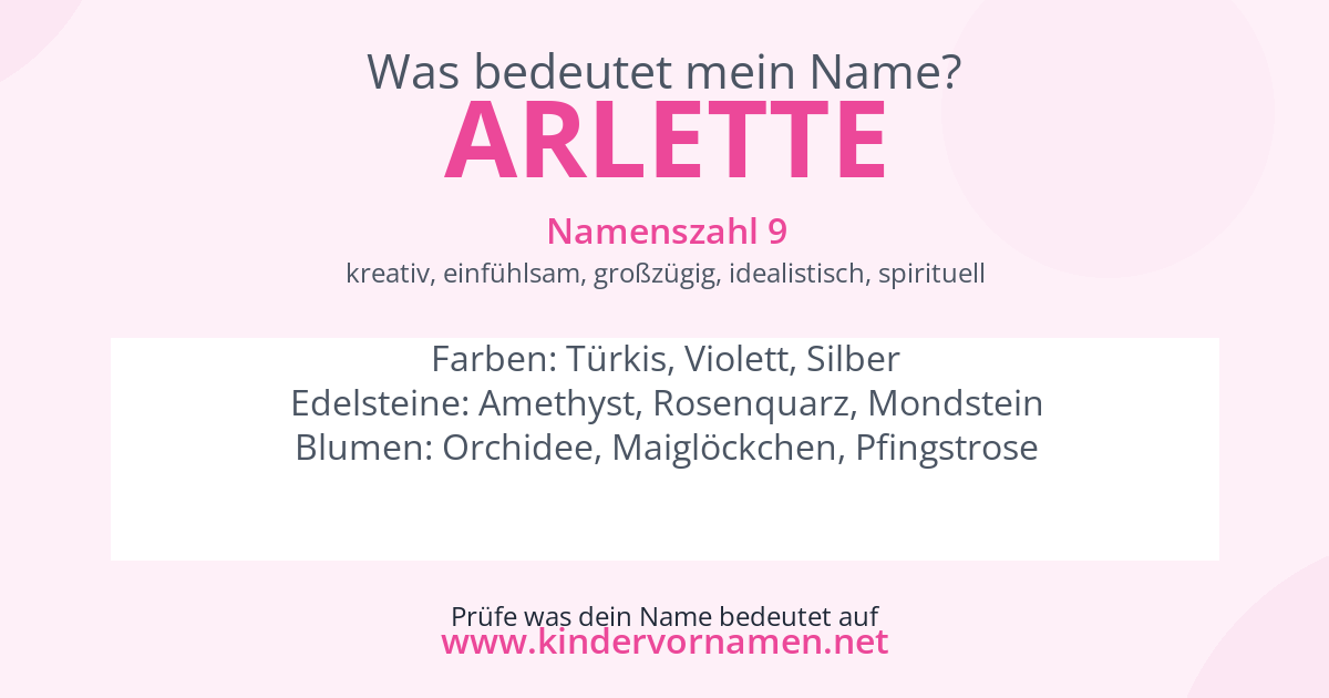 Was bedeutet der Name Arlette?