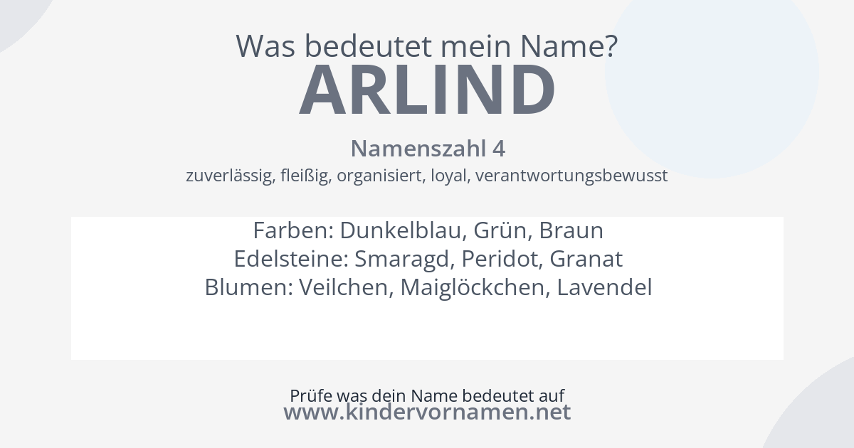 Was bedeutet der Name Arlind?