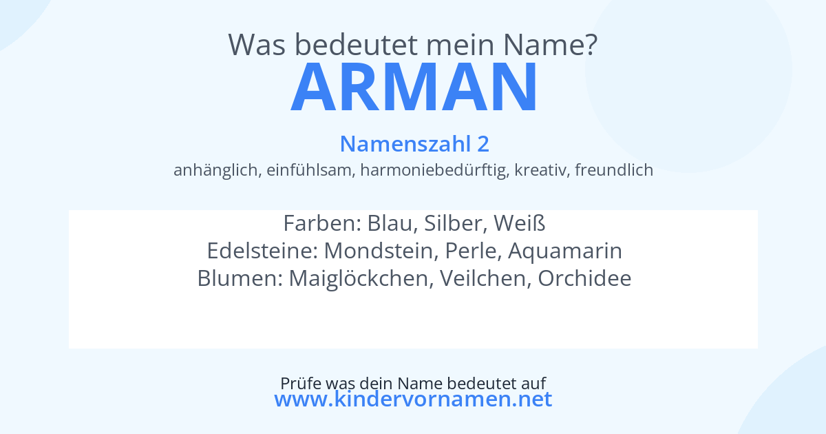 Was bedeutet der Name Arman?