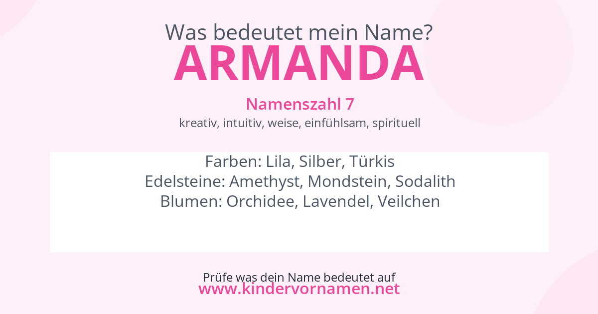 Was bedeutet der Name Armanda?