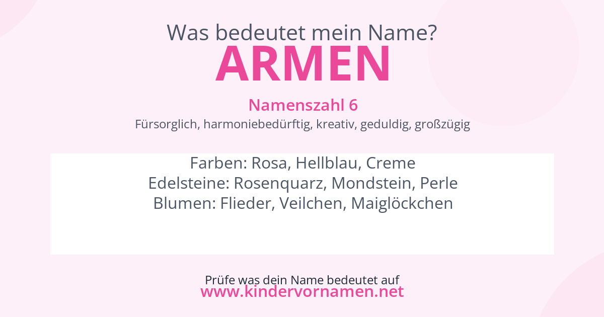 Was bedeutet der Name Armen?