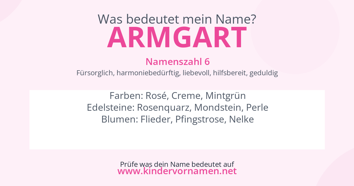 Was bedeutet der Name Armgart?