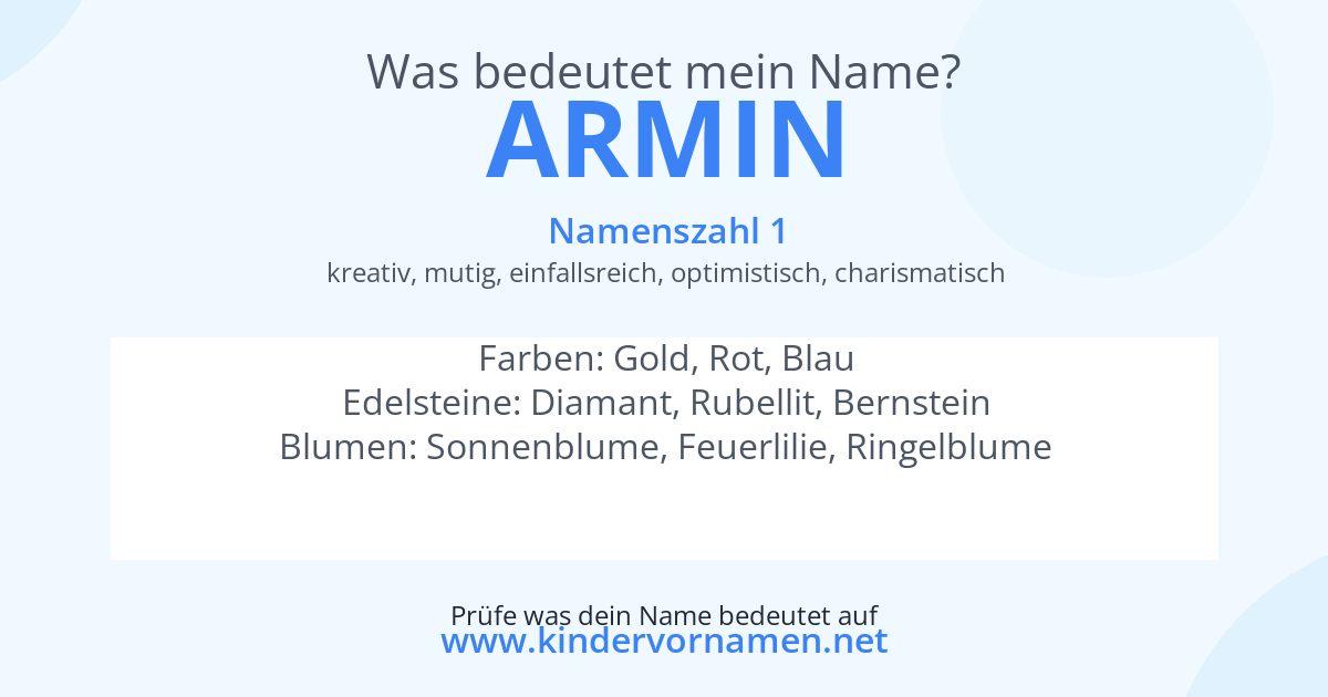 Was bedeutet der Name Armin?