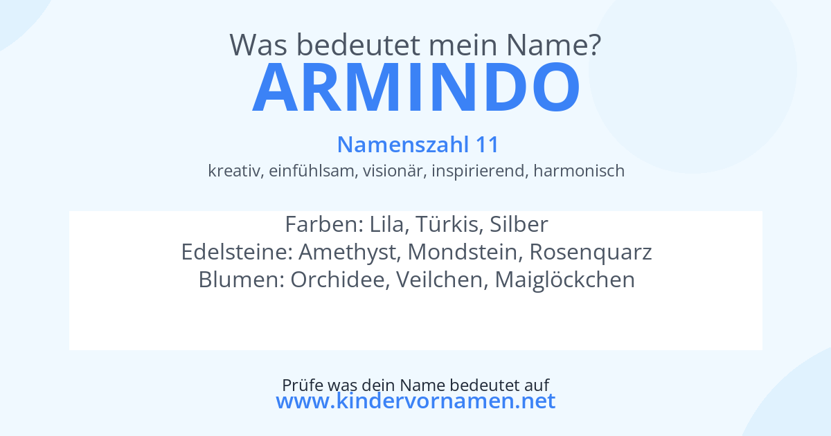 Was bedeutet der Name Armindo?
