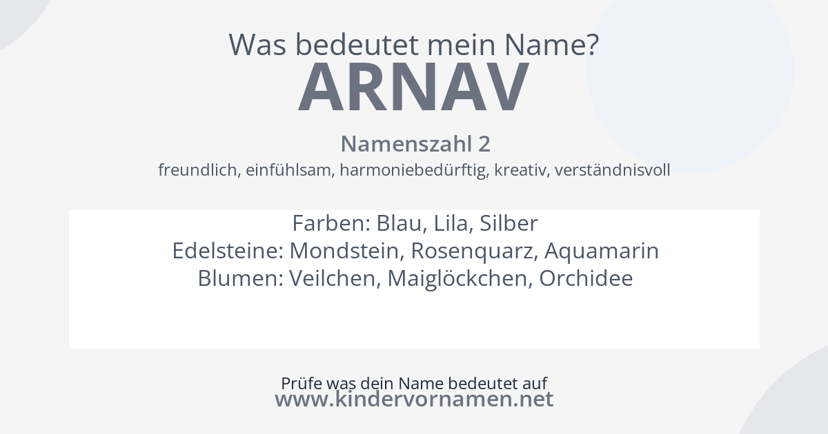 Was bedeutet der Name Arnav?
