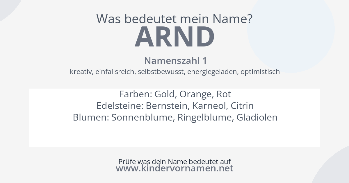 Was bedeutet der Name Arnd?